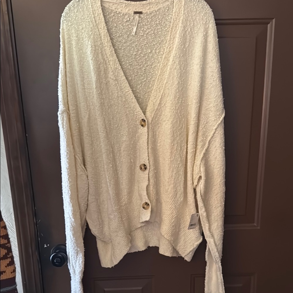 Cozy Cream Button-Up Sweater